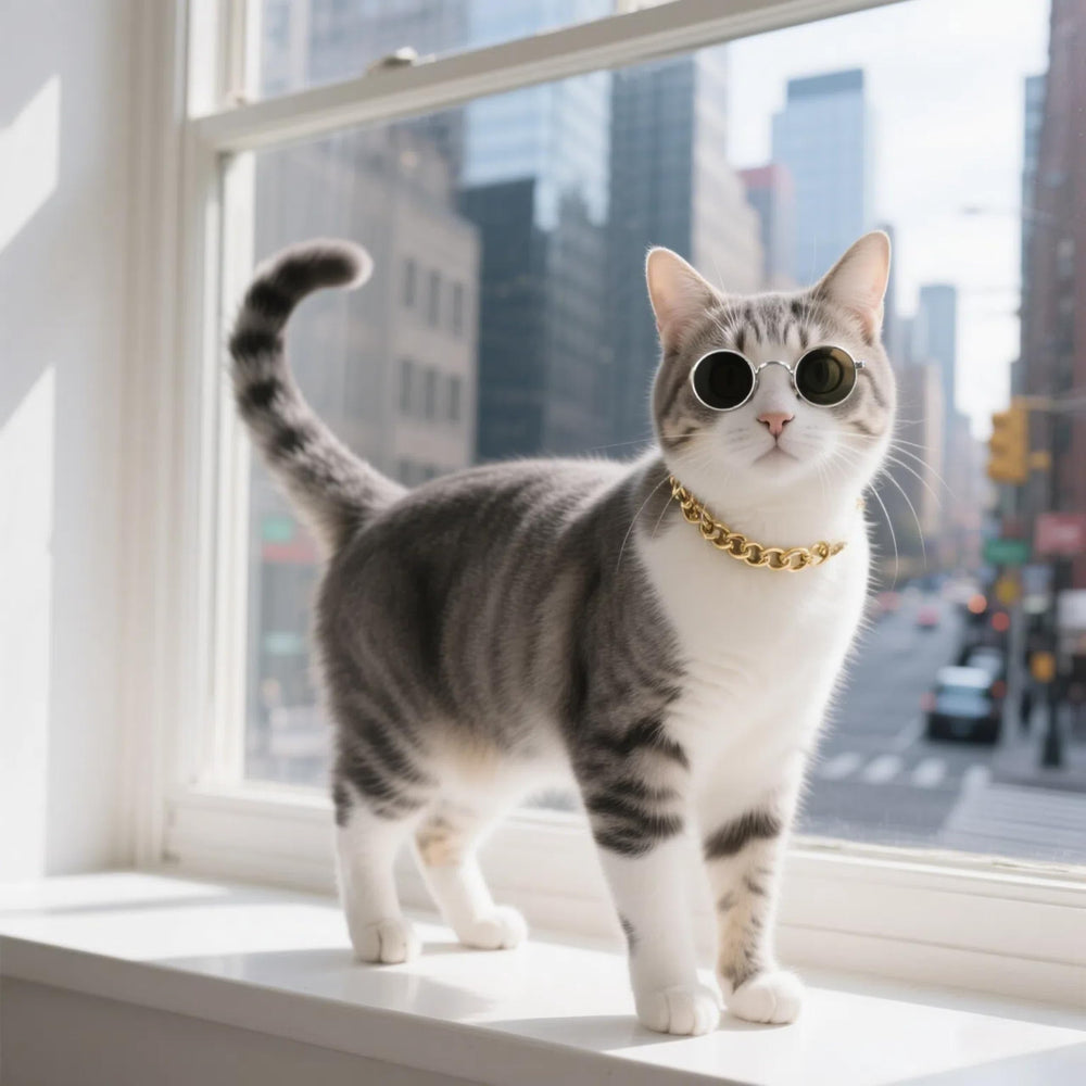 Collar de moda para uso diario, paseo y encuentros felinos