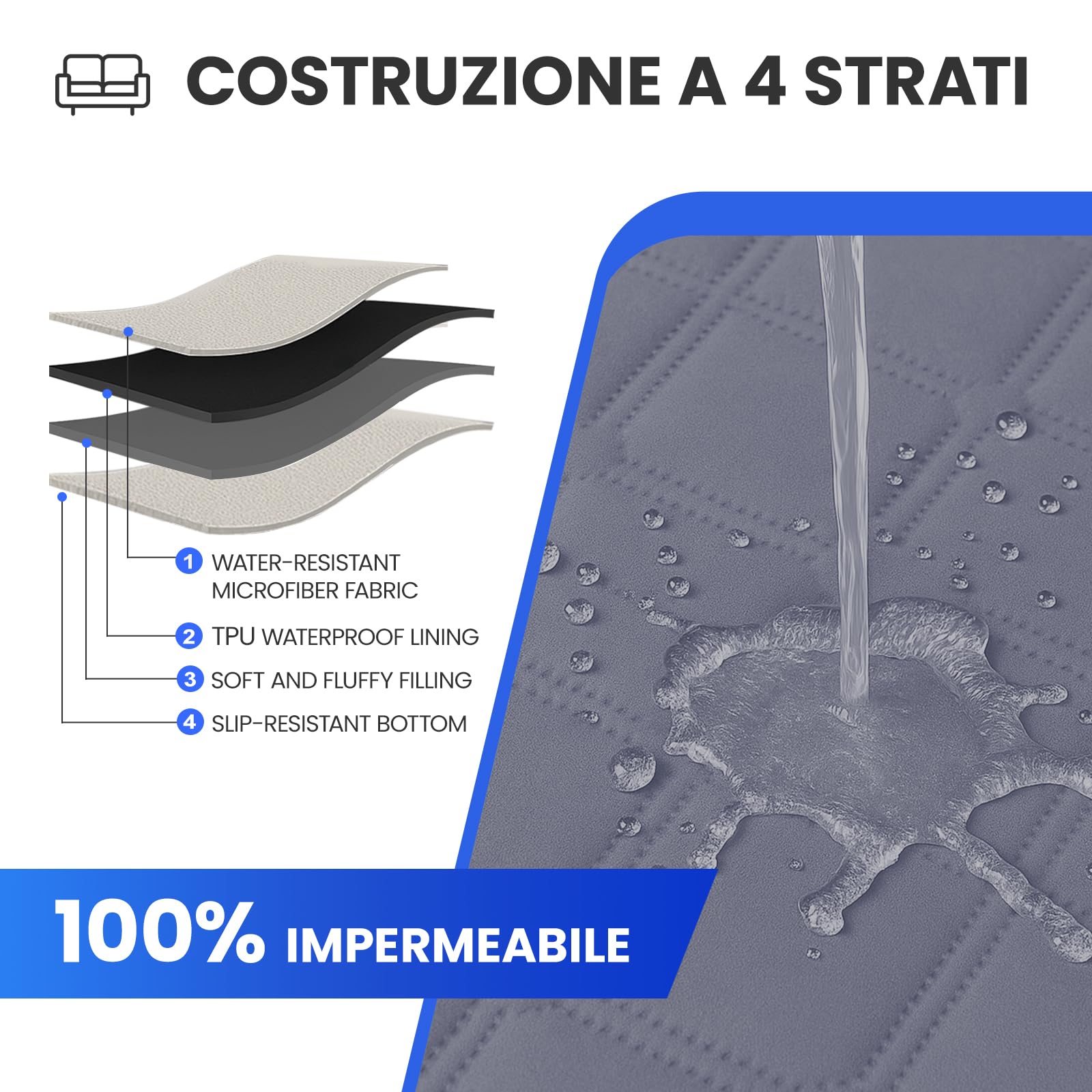 CYCMACO base antideslizante con huellas mantiene el mueble estable