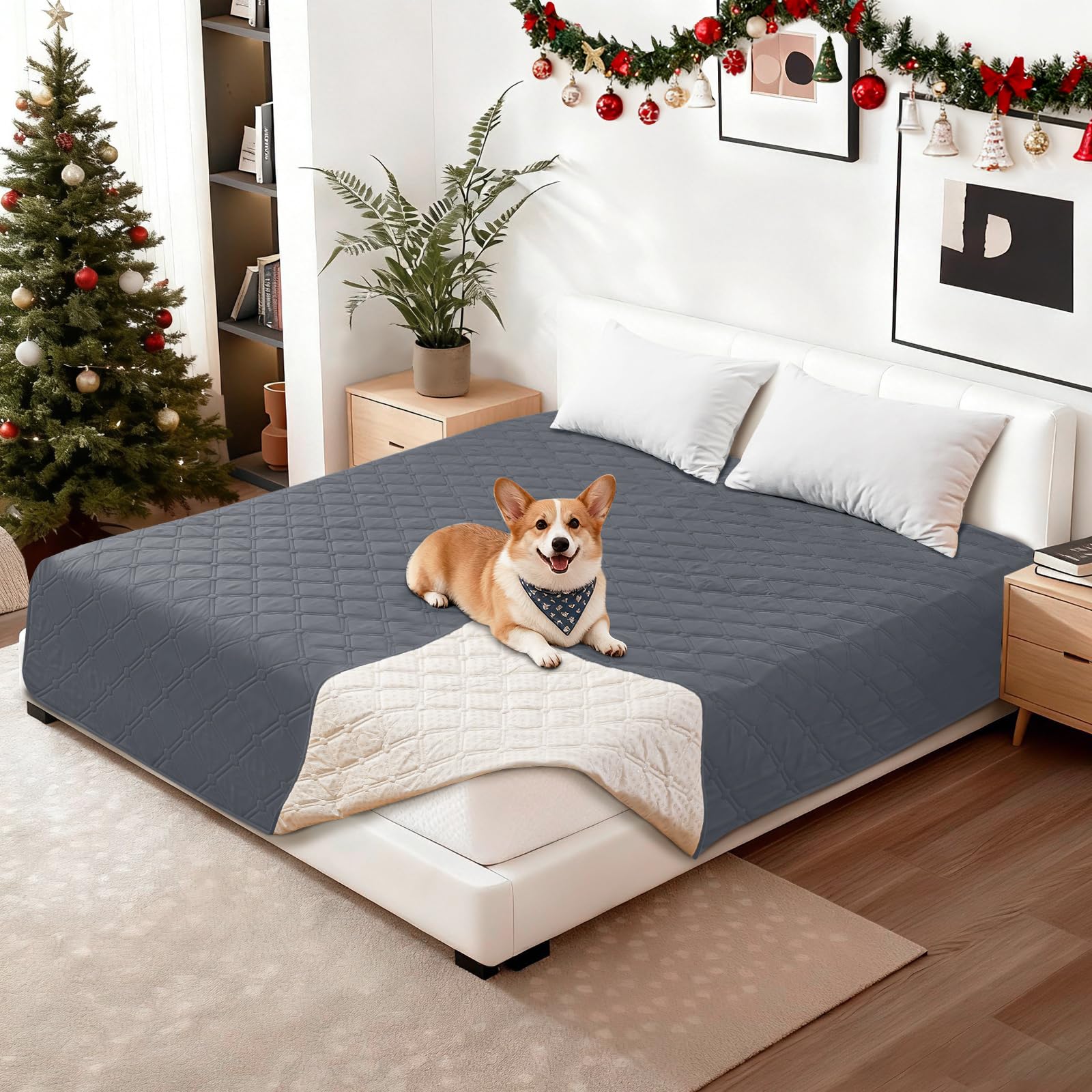 CYCMACO manta impermeable para perro en sofá, protege muebles con eficacia.