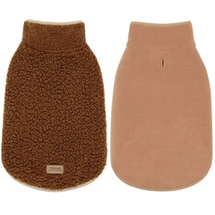 cyeollo chaleco reversible con forro sherpa para perro, calor suave.