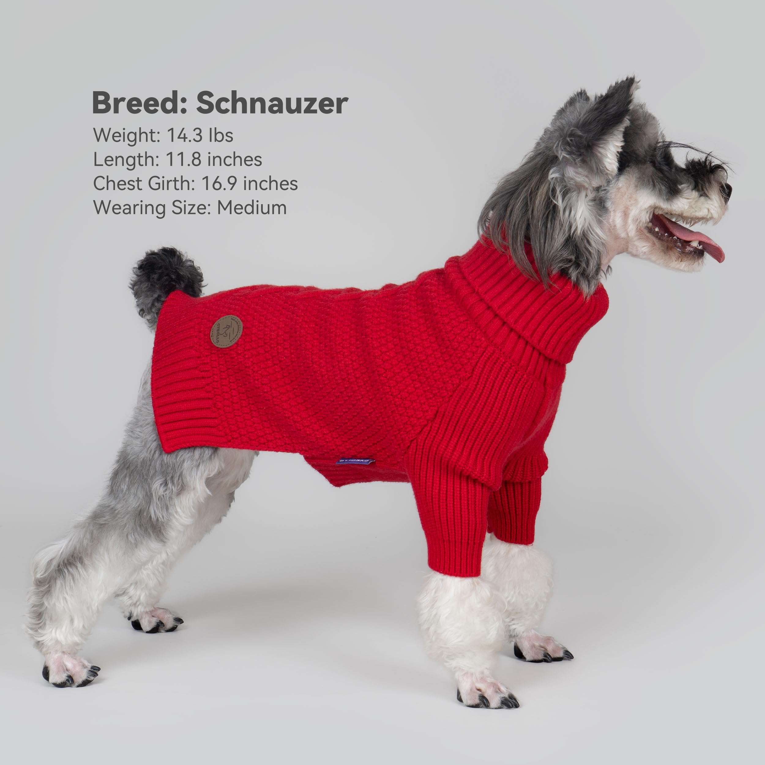 Suéter cyeollo para perros 4XL, cuello tortuga, protección contra el frío sin restringir movimientos.