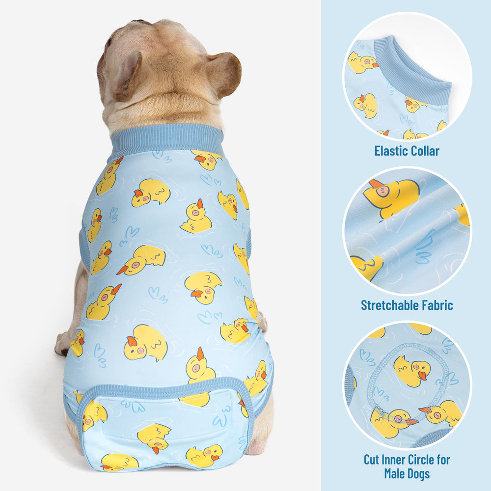 Detalle de velcro en cadera del traje cyeollo para perro