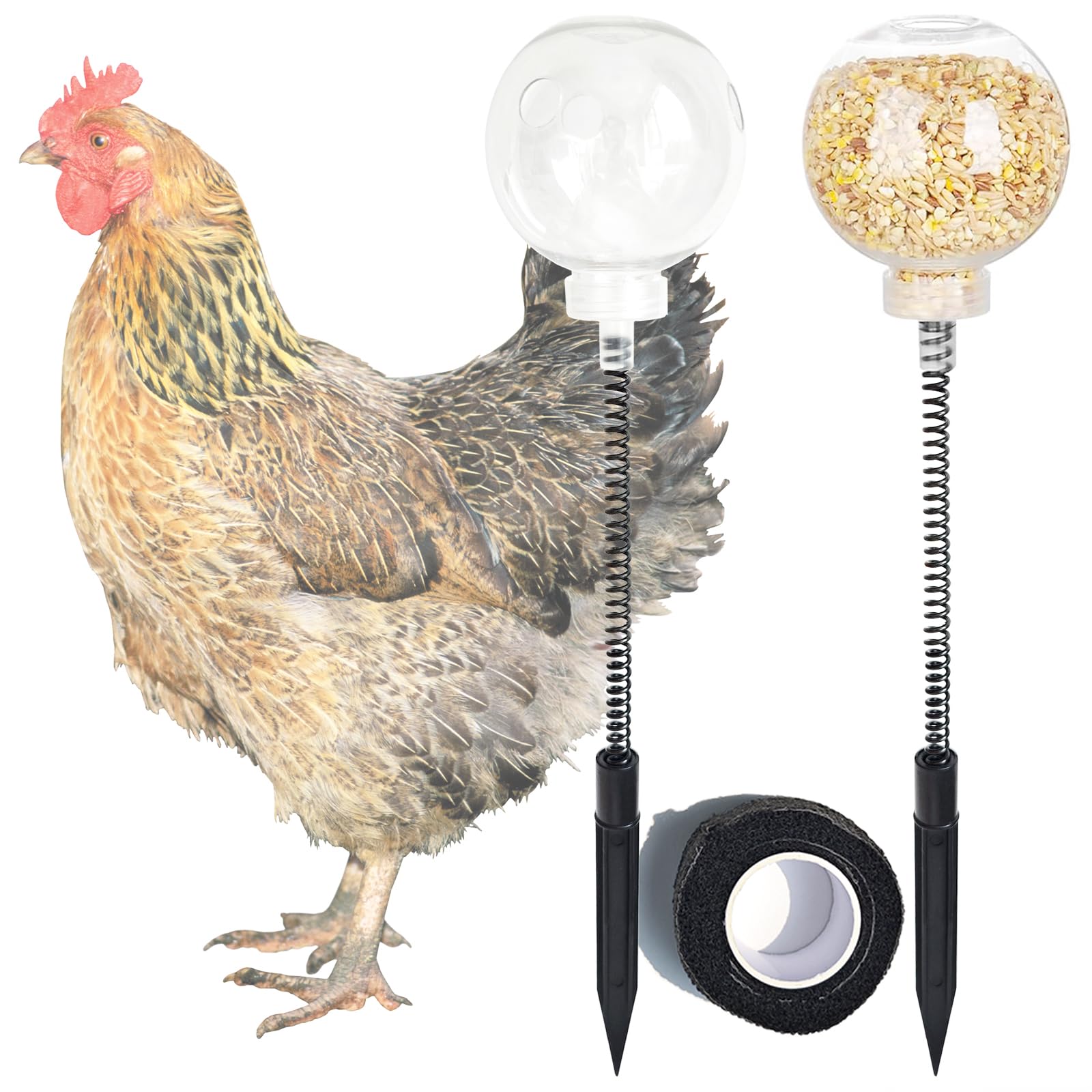 CYG&CL juguete de picoteo con dispensador bola: estímulo para el picoteo de gallinas y entretenimiento.