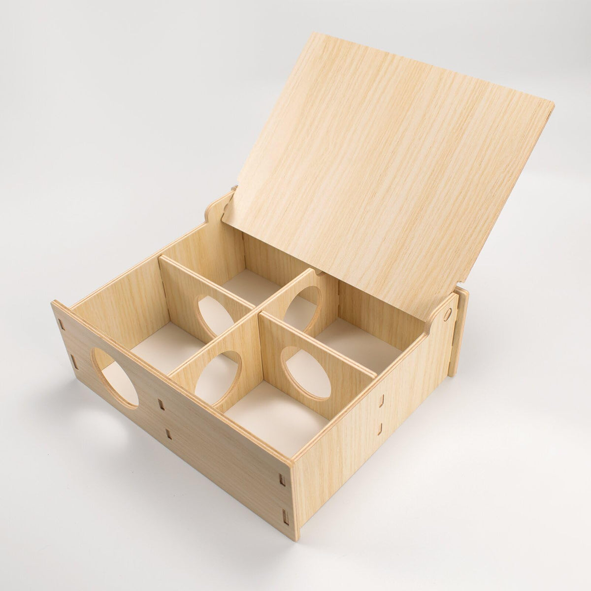 Cyirexylcc casita de madera multi-cámara hamster frontal: nido seguro para exploración