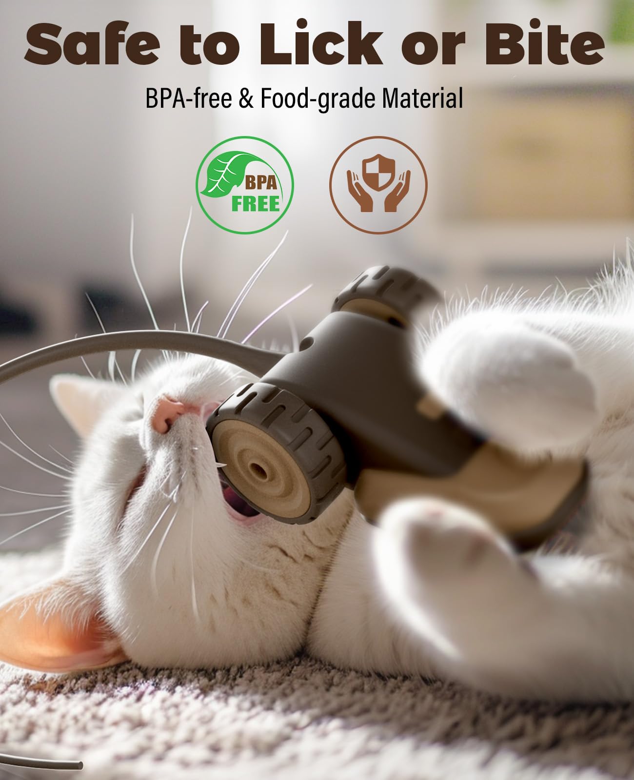 CYROS materiales seguros y ecológicos, aptos para gatos sensibles.