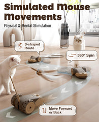 CYROS plumas colgantes para gatos, ideal para juegos interactivos y estimulación táctil.