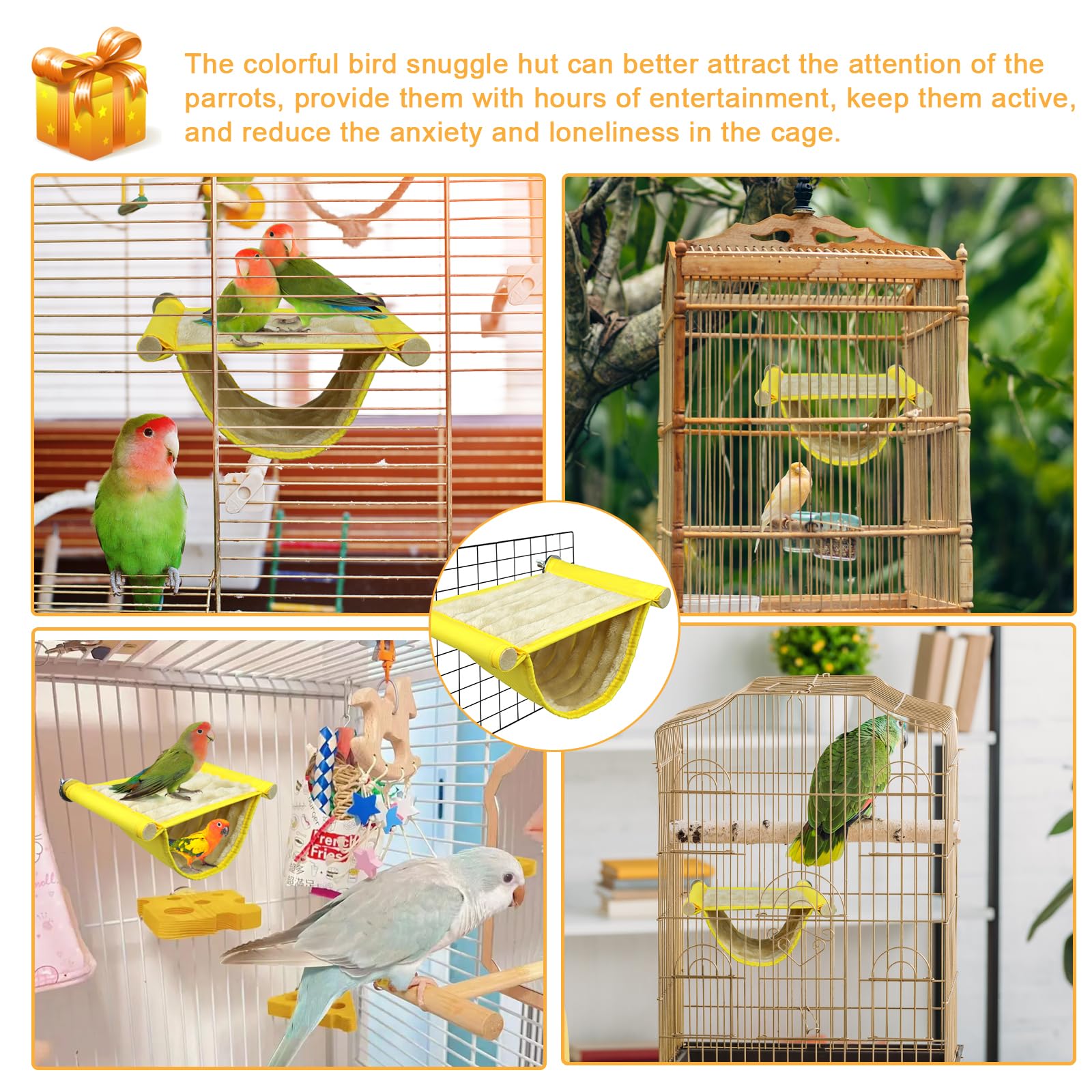 Hamaca para aves pequeñas de CZWESTC, ideal para explorar y dormir