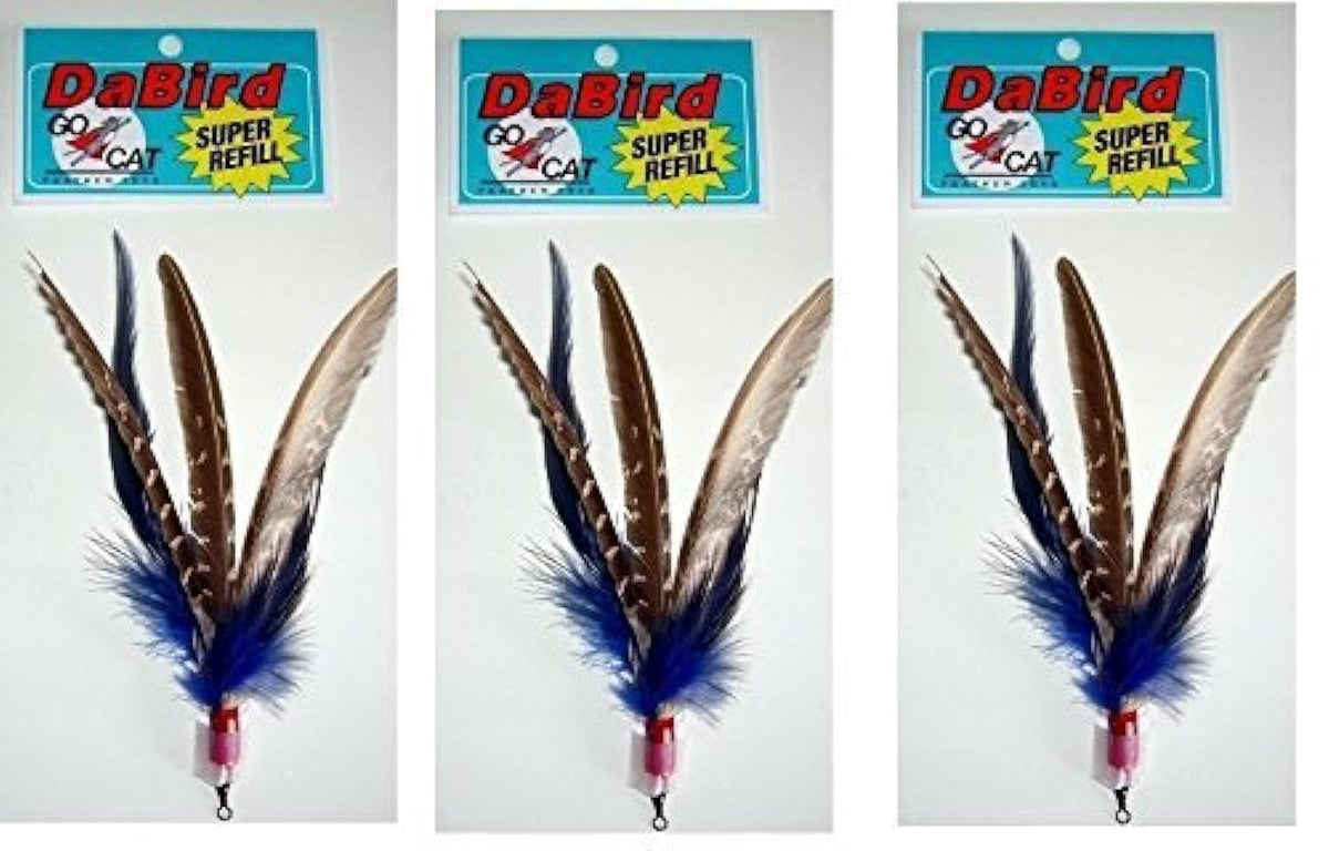 Da Bird GoCat Super pluma recambio, trío, para juego interactivo del gato