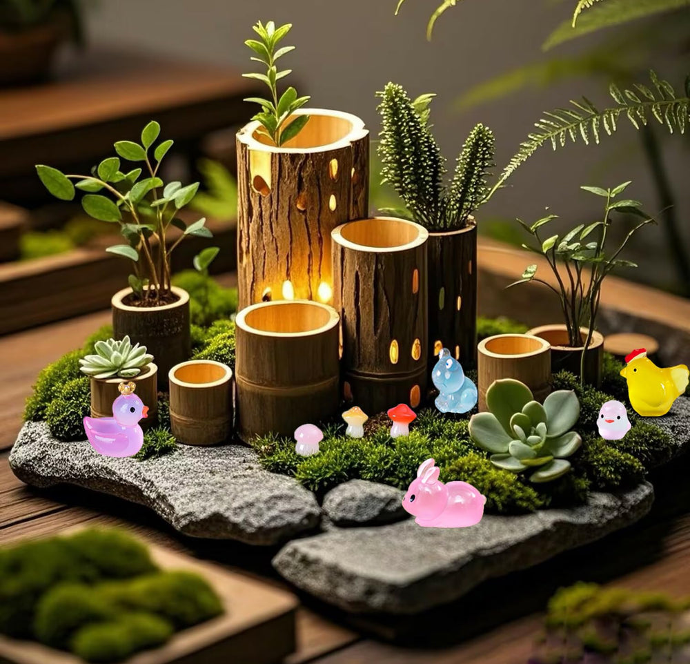 Dabshuyikk Tortuga de resina luminosa para terrarios y decoraciones relajantes.