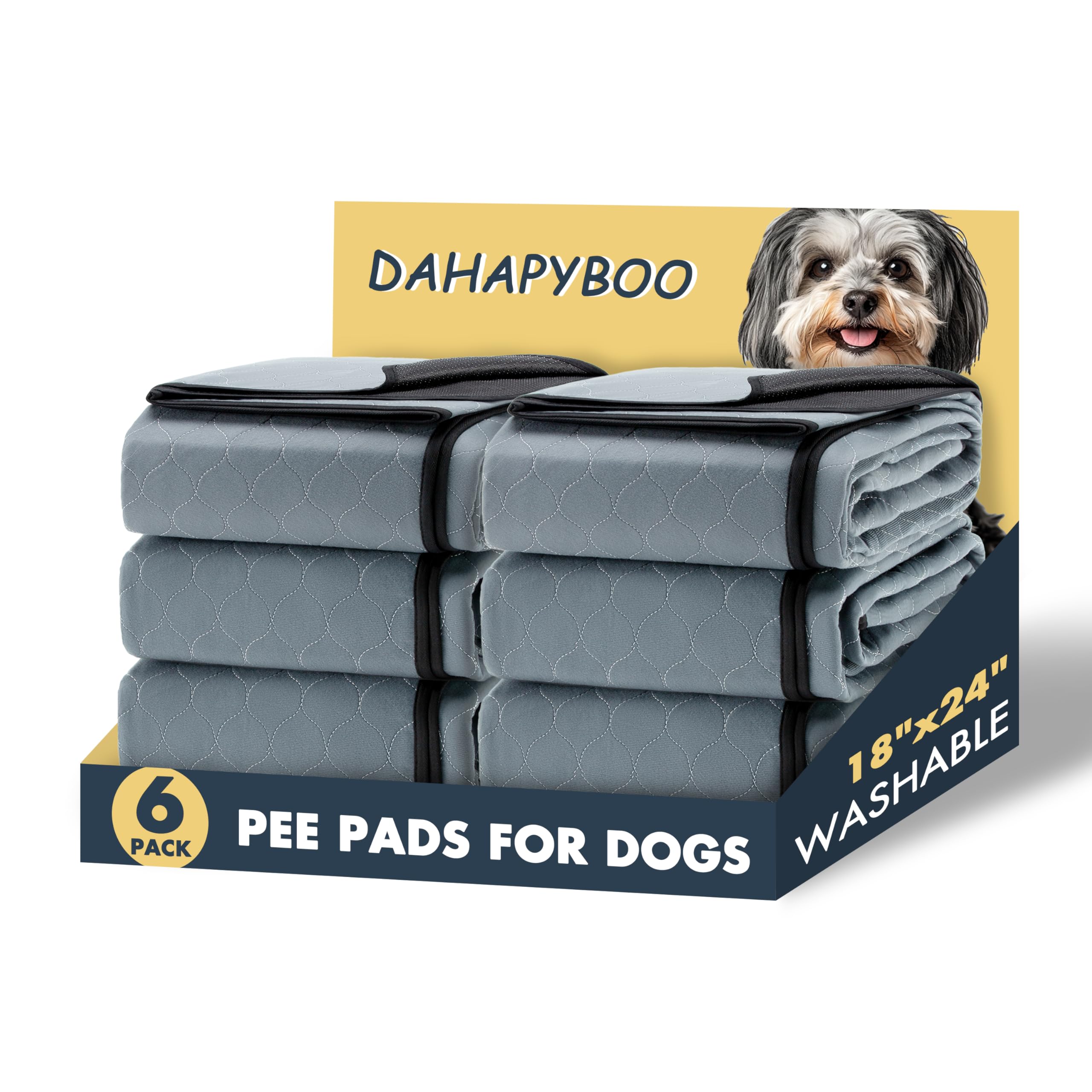 DAHAPYBOO: almohadilla lavable para perros 18x24, adecuada para entrenamiento diario.