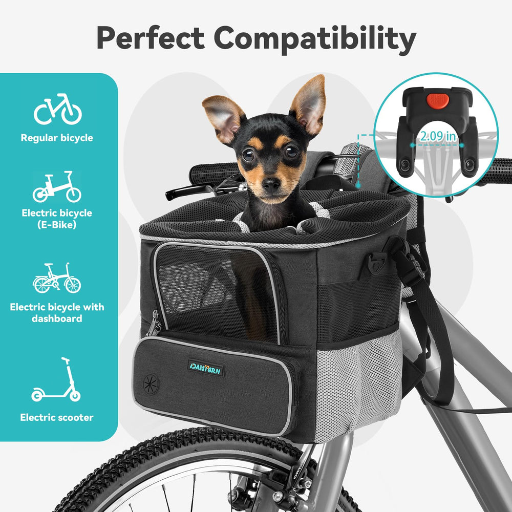 DAISTERN cesto para bici con cierre de seguridad integrado para evitar escapes