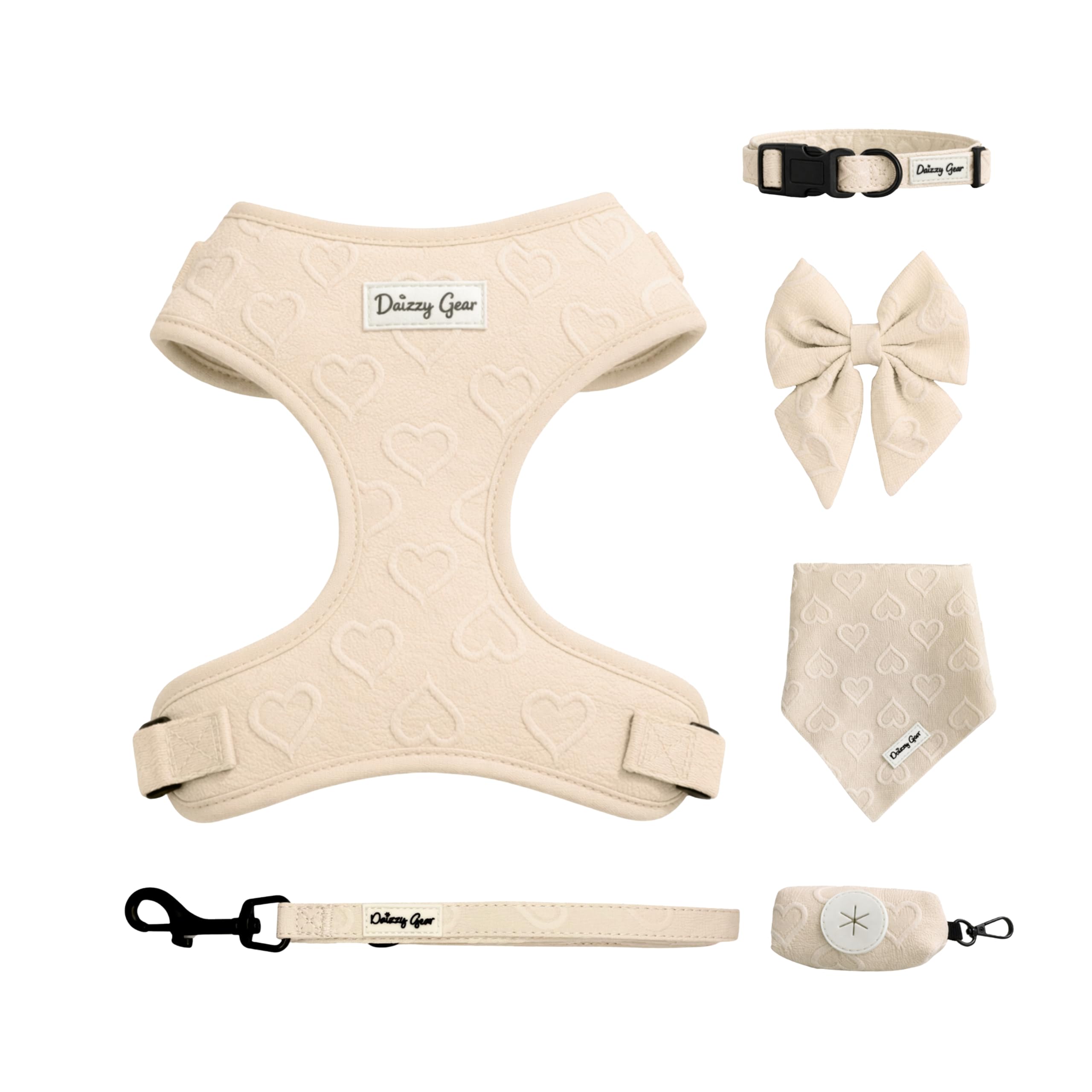 Arnés pequeño Daizzy Gear, ajuste cómodo y seguro para paseos con perro.