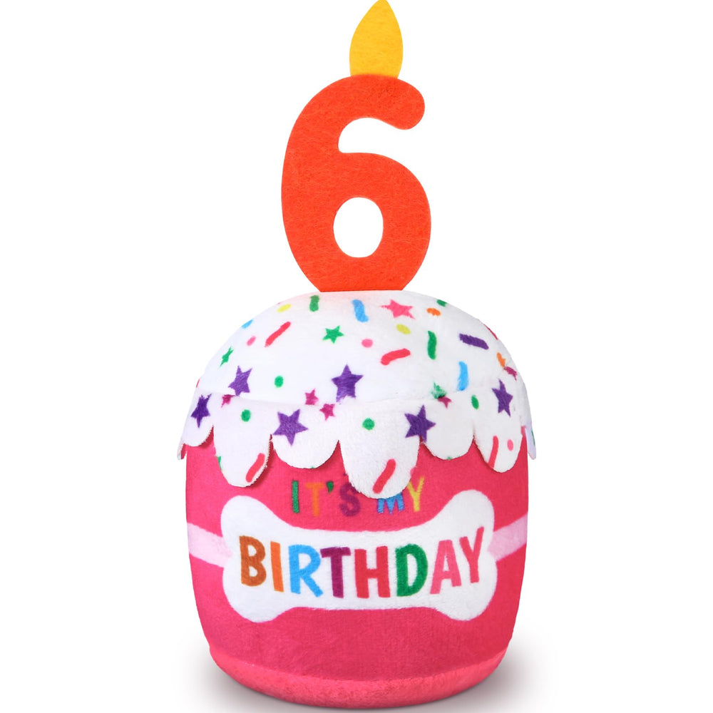 Dansydaisy torta de cumpleaños para perro en rosa, ideal para fotos memorables en la fiesta.