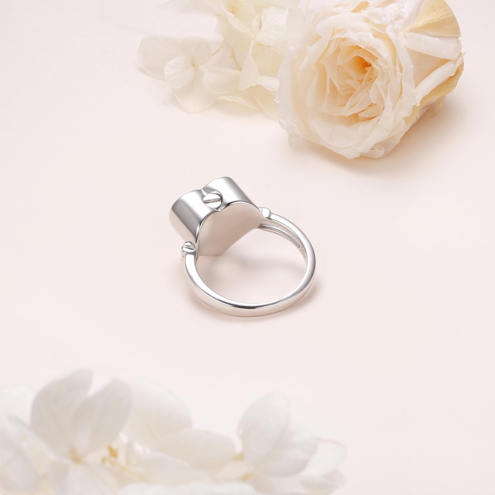 DAOCHONG Anillo cremación cruz para cenizas pequeñas, opción discreta y duradera