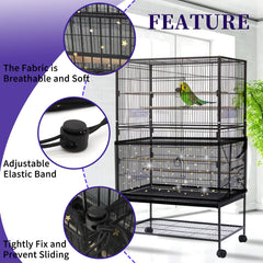 Daoeny cache-cage propreté du sol évite graines et plumes.
