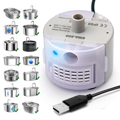 Daoxuan bomba fuente para gatos SMA800 en acero, ideal para mantener el agua fresca.