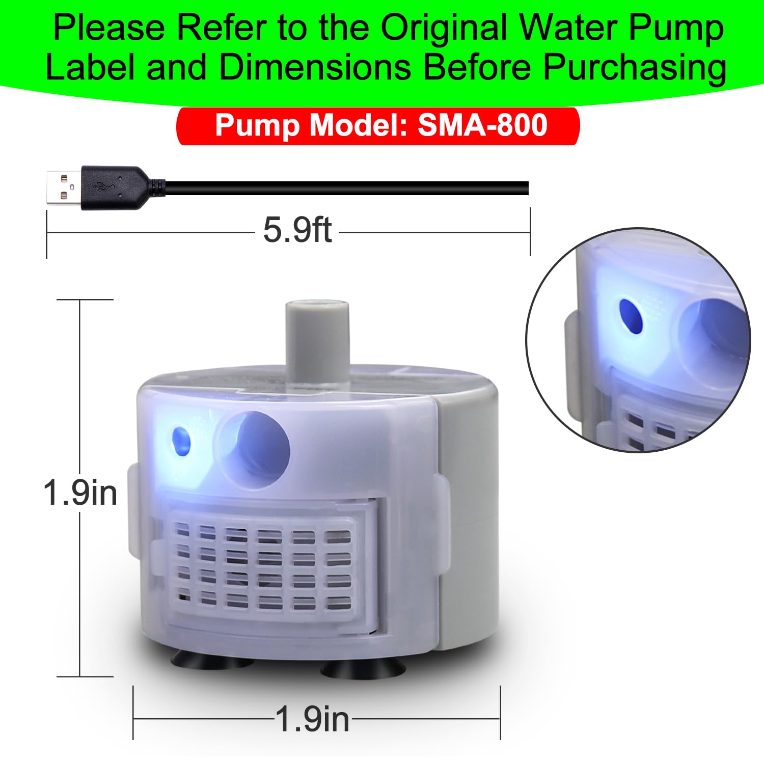 Daoxuan conector USB 5V, compatible con adaptadores para alimentación sencilla.