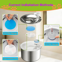 Daoxuan esponjas filtrantes pre filtrado redondas capturan impurezas y cabello.