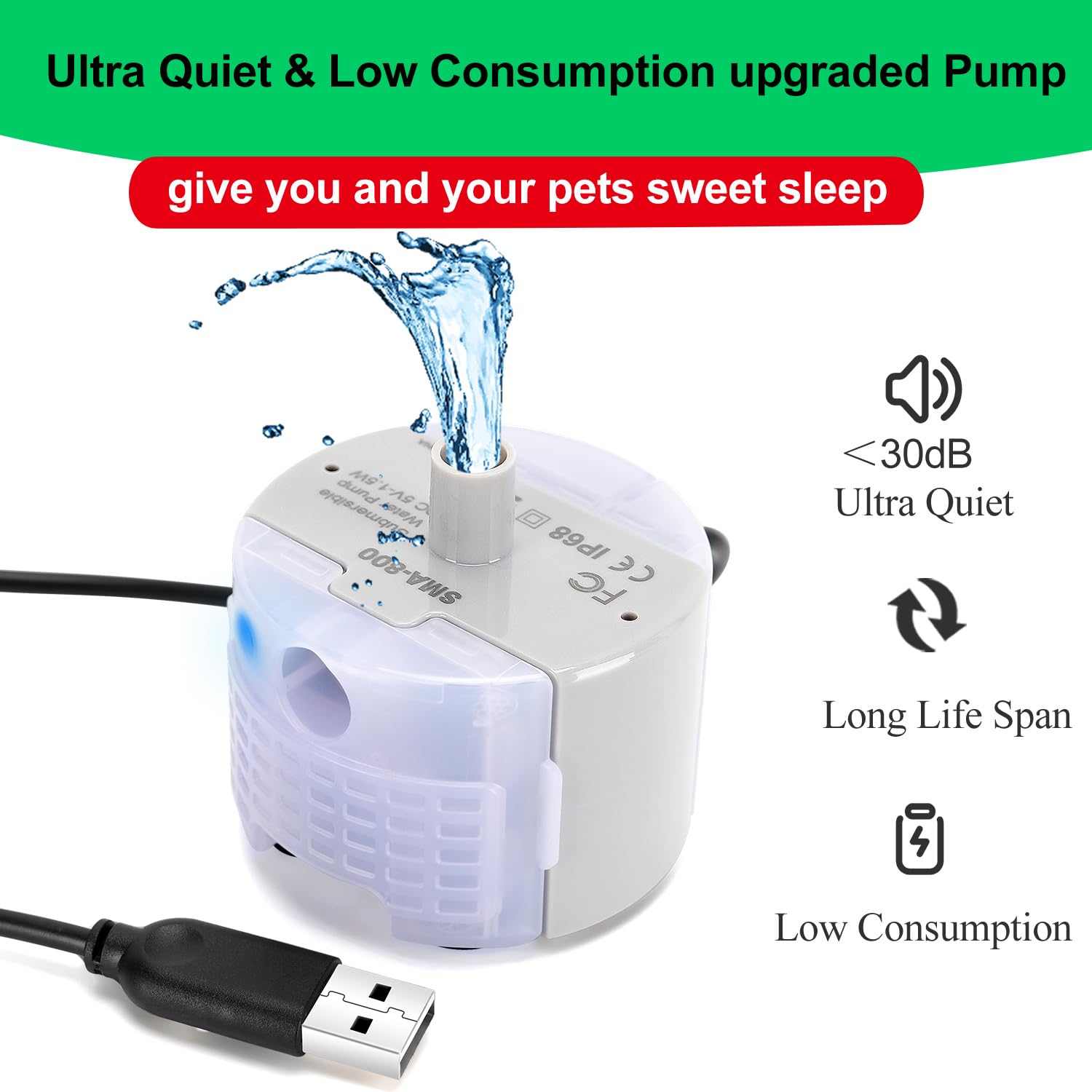 Facilidad de limpieza de la bomba Daoxuan para fuentes de gatos.