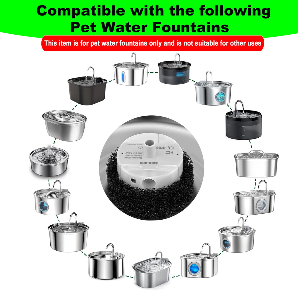 Daoxuan motor sumergible SMA800, silencioso y eficiente para fuentes de agua para mascotas.