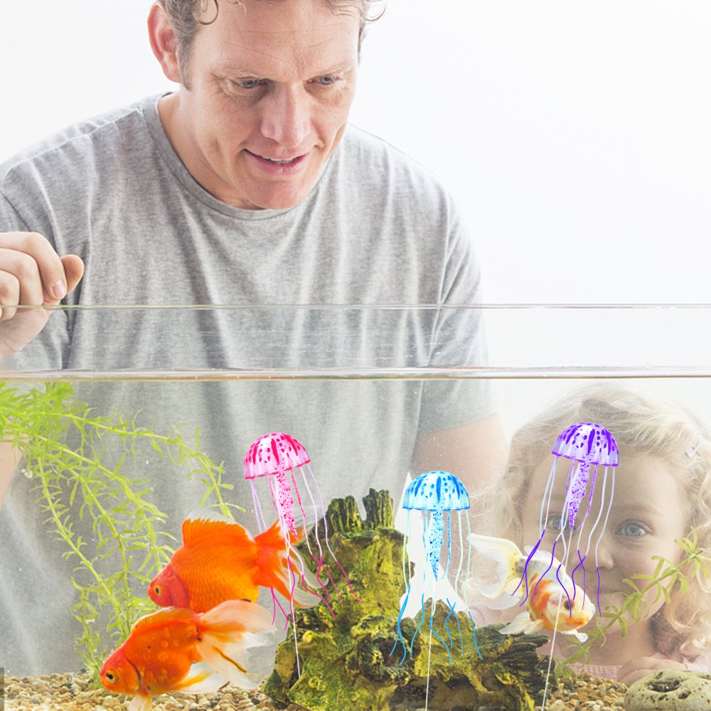 DaToo medusas-purpuras-luminosas para acuario, contraste dinámico.