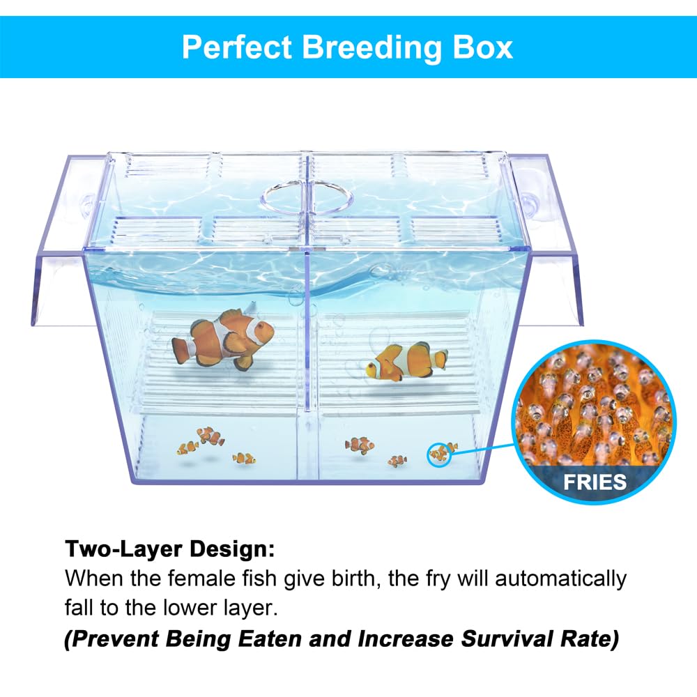 DaToo caja de cría para acuario, carcasa ABS de alta resistencia.