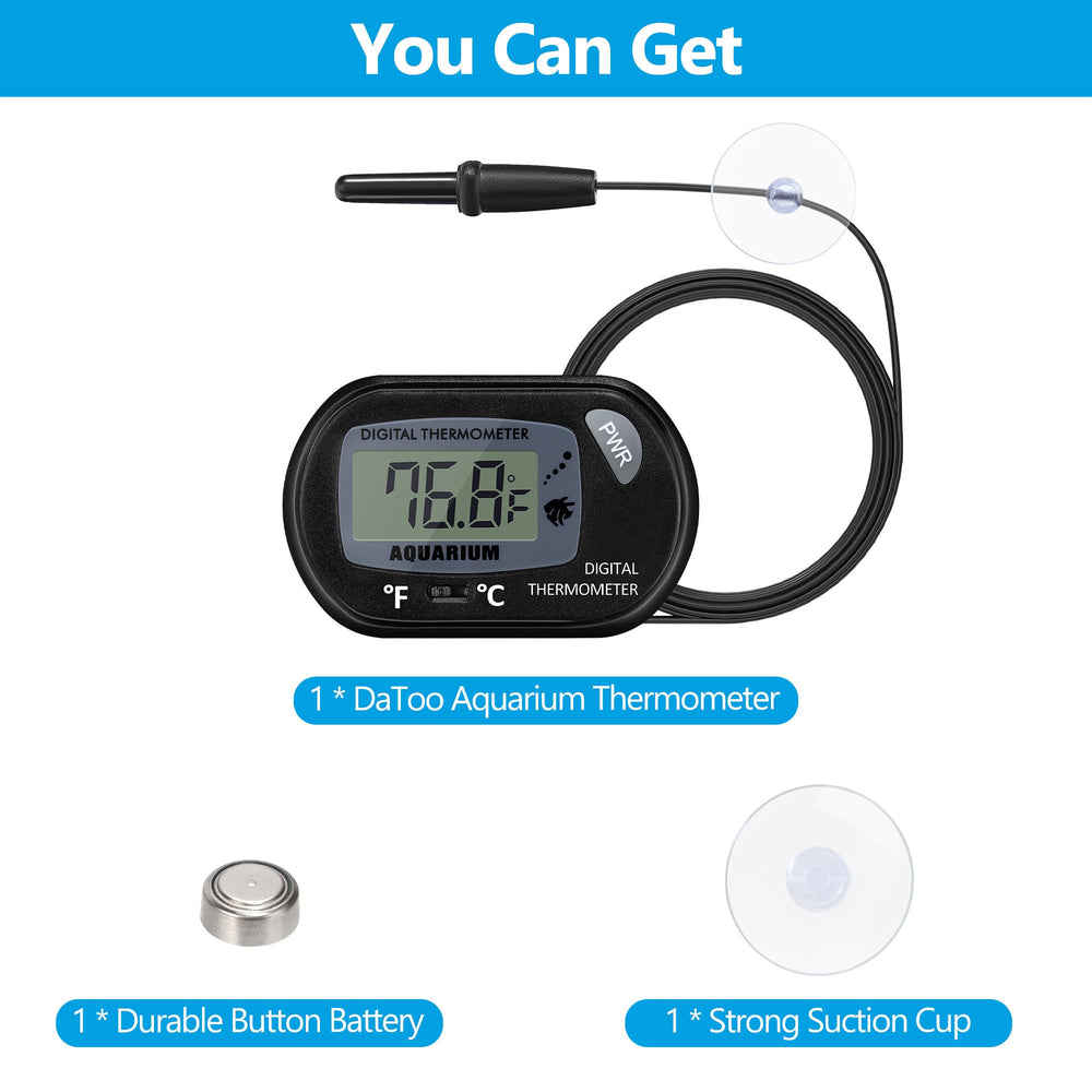DaToo termómetro acuario, batería incluida y servicio al cliente disponible 24 h.