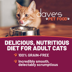 Dave's Pet Food: Etiqueta con vitaminas y minerales para una nutrición diaria.