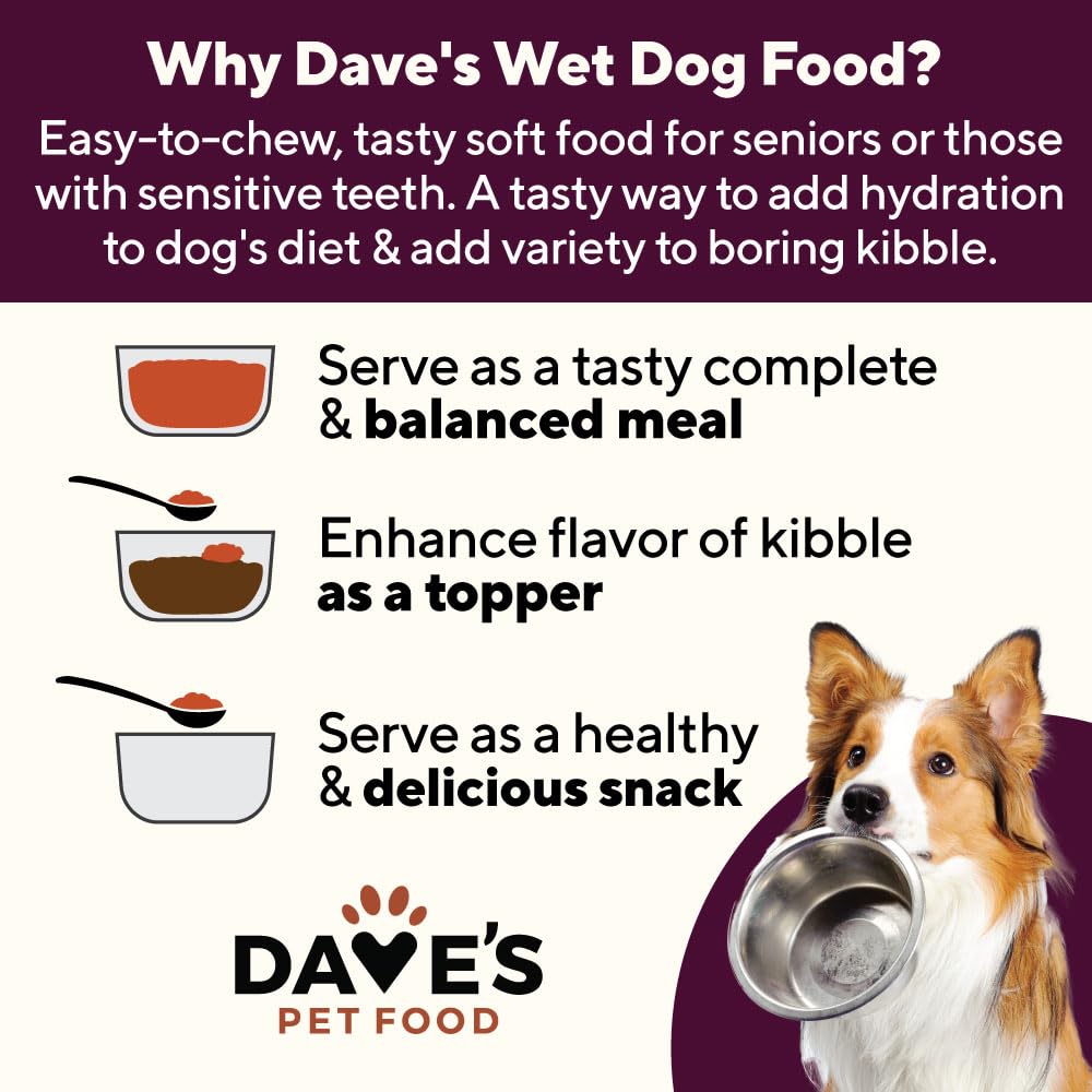 Hecho en EE. UU. con ingredientes limpios de Dave's Pet Food