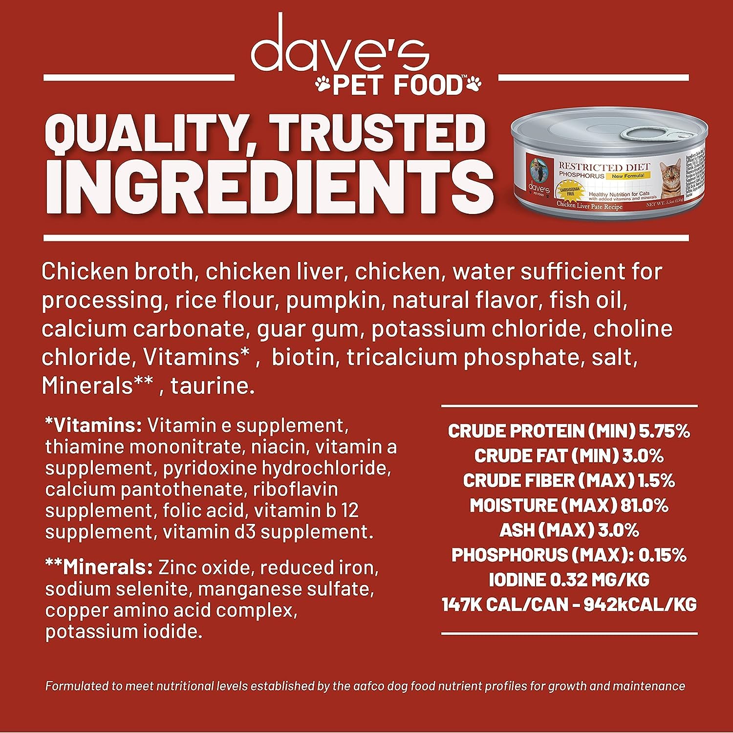 Dave's Pet Food Kidney Support: pack de 24 latas, conveniencia para alimentación regular.
