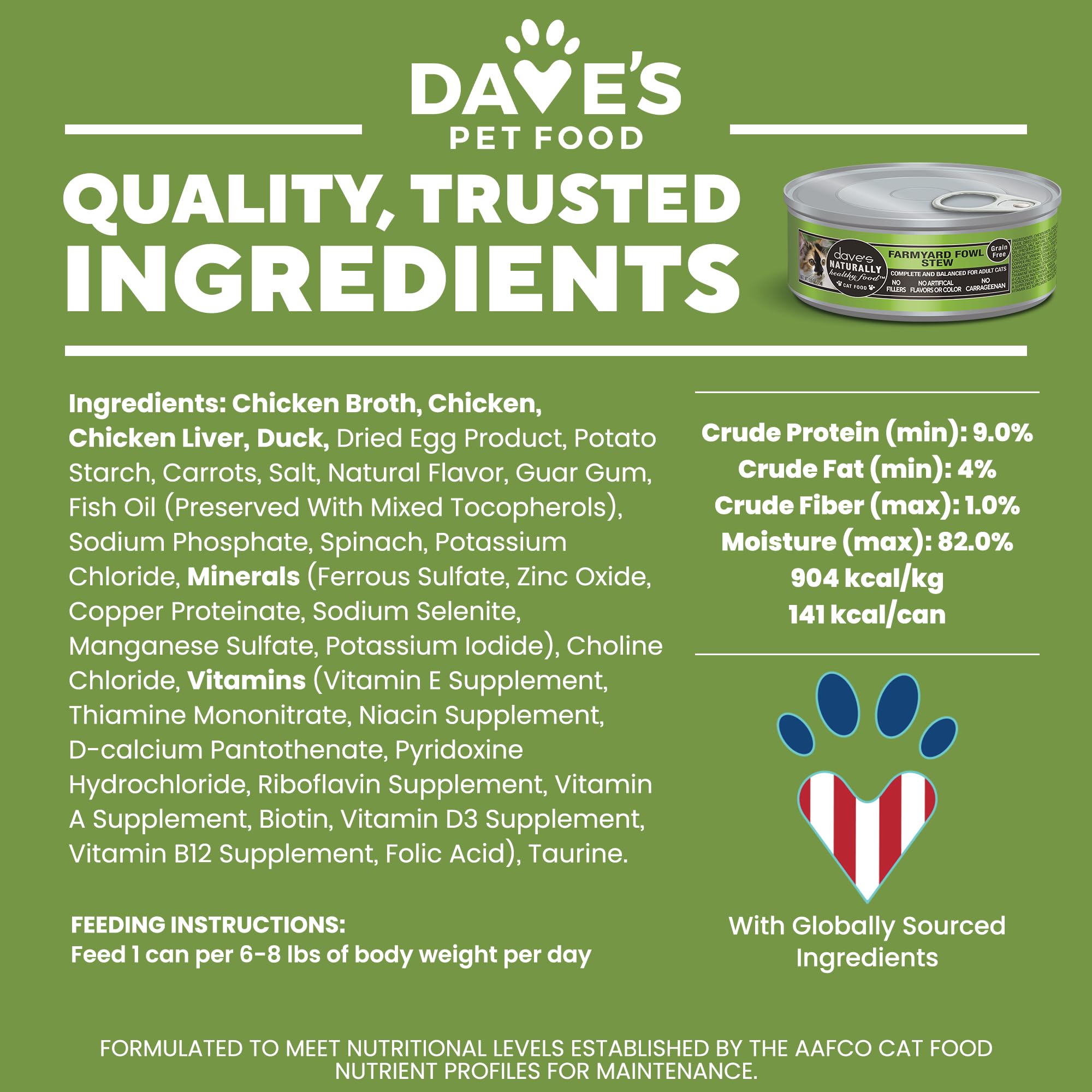 Dave's Pet Food: fórmula sin granos para gatos sensibles.