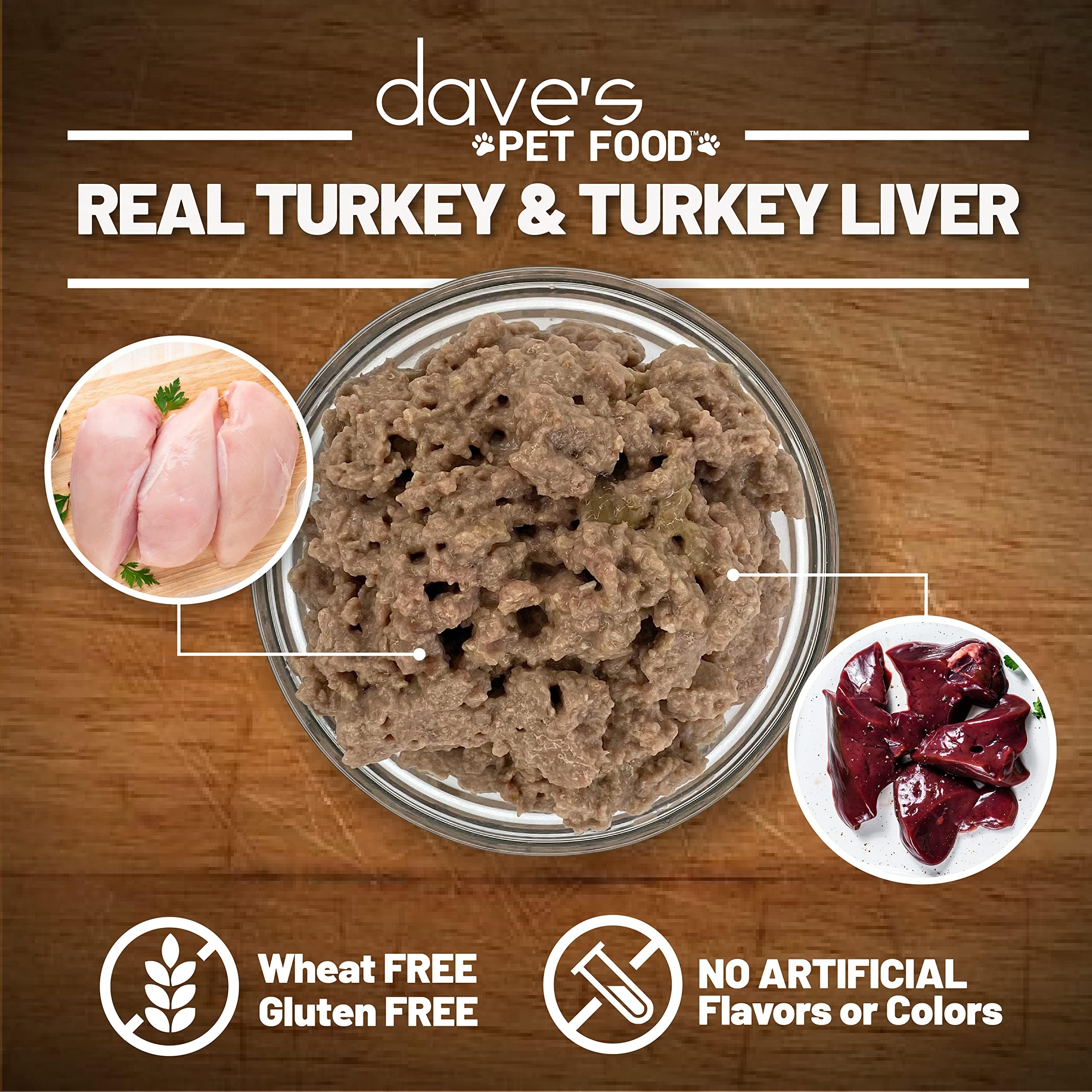 Dave's Pet Food: paquete de 12 latas, conveniente para familias.
