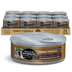 Dave's Pet Food Pate de pavo para gatos, empaque de lata, opción conveniente para hidratación diaria.