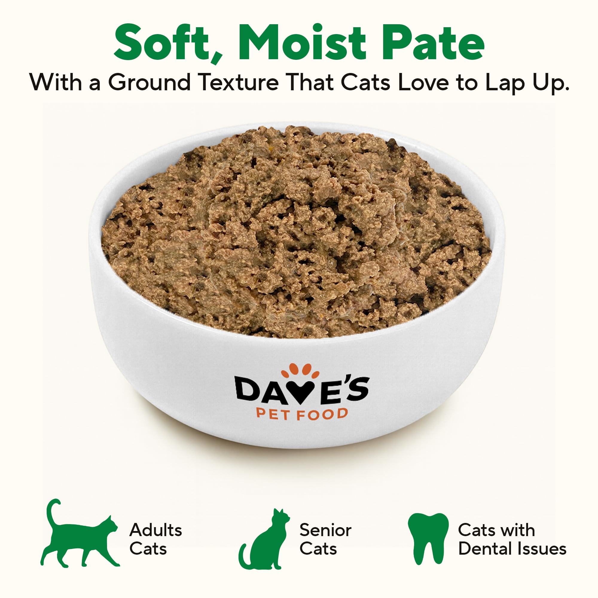 Dave's Pet Food: fórmula sin granos ideal para gatos sensibles.