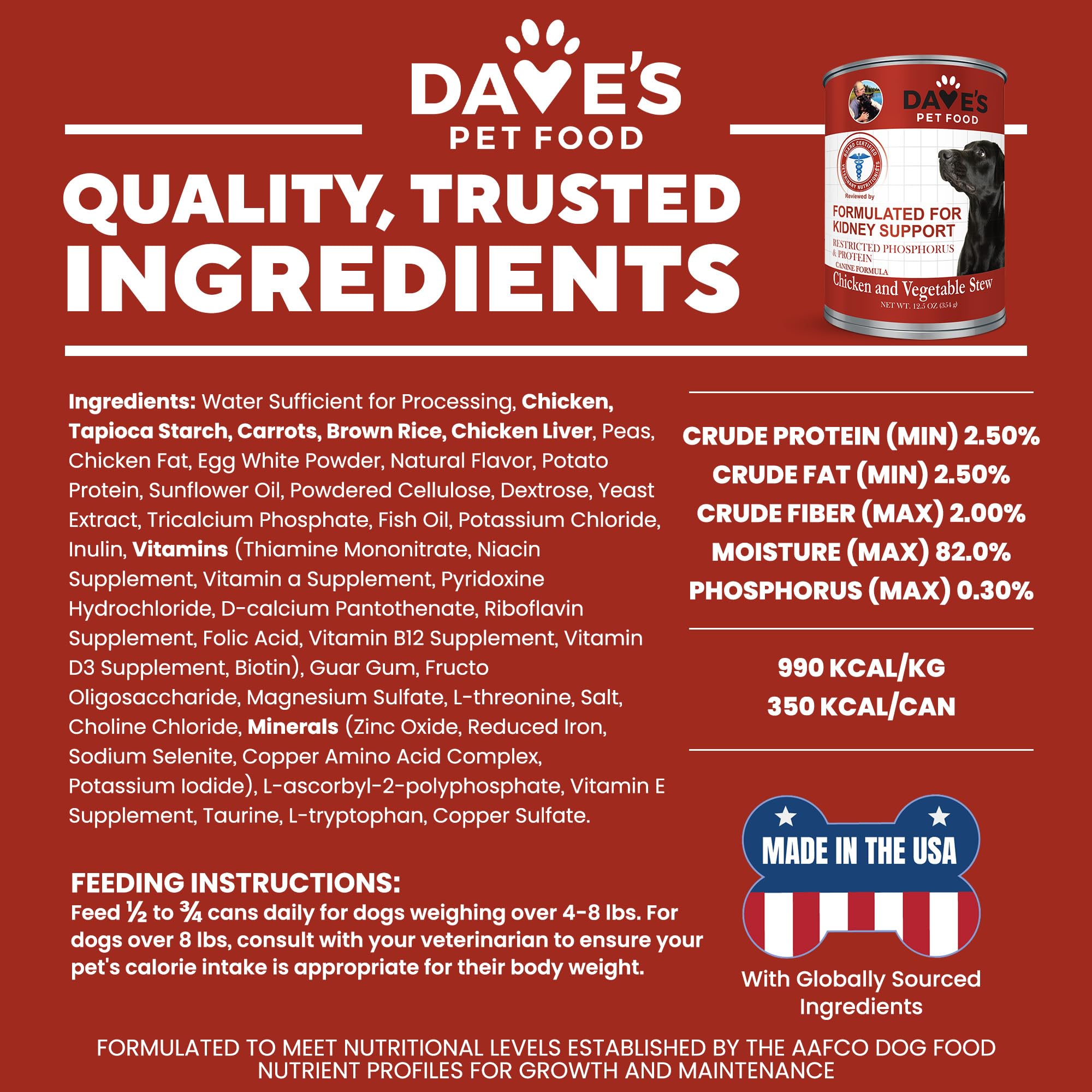 Dave's Pet Food textura suave que facilita comer a perros selectivos.
