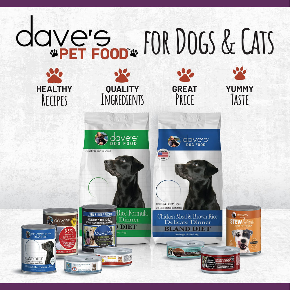 Dave's Pet Food libre de granos, ideal para perros con sensibilidades.