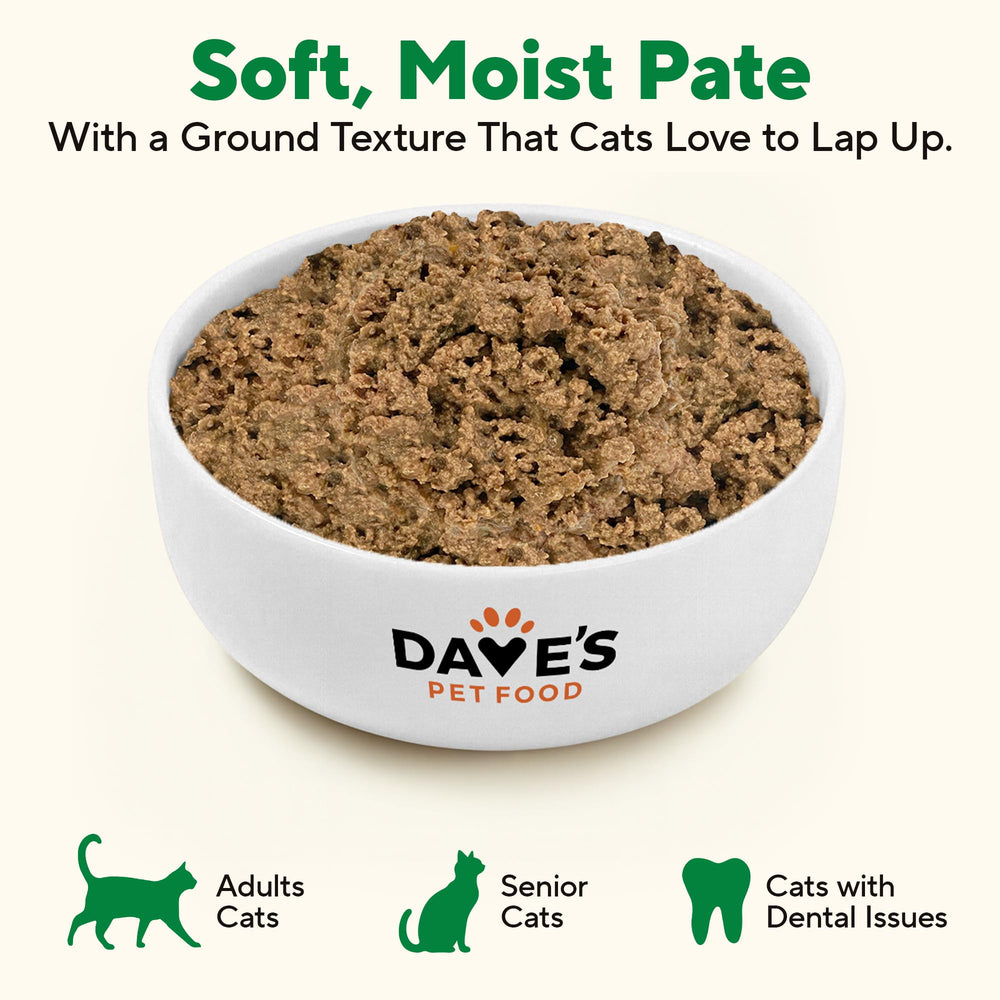 Dave's Pet Food vitaminas y minerales añadidos para un aporte nutricional balanceado.
