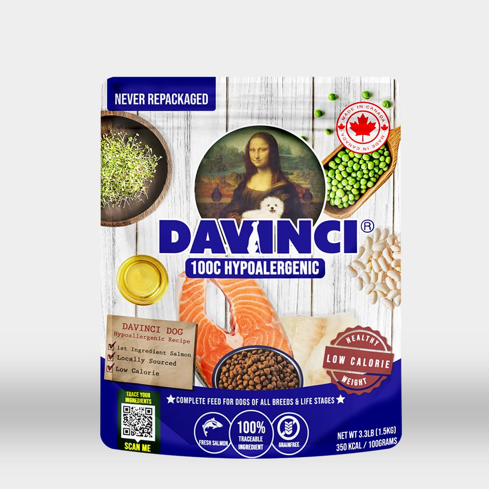 Davinci Dog Salmón hipoalergenico, croquetas de tamaño 7mm.