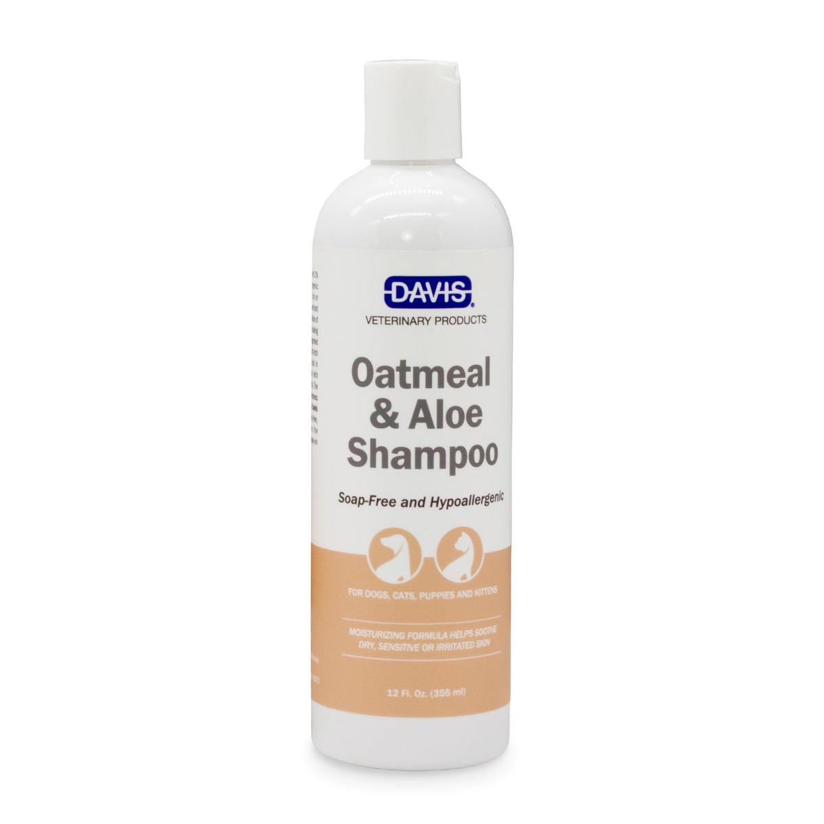Davis champú avena Aloe - botella: cuidado suave para piel sensible de perros y gatos.