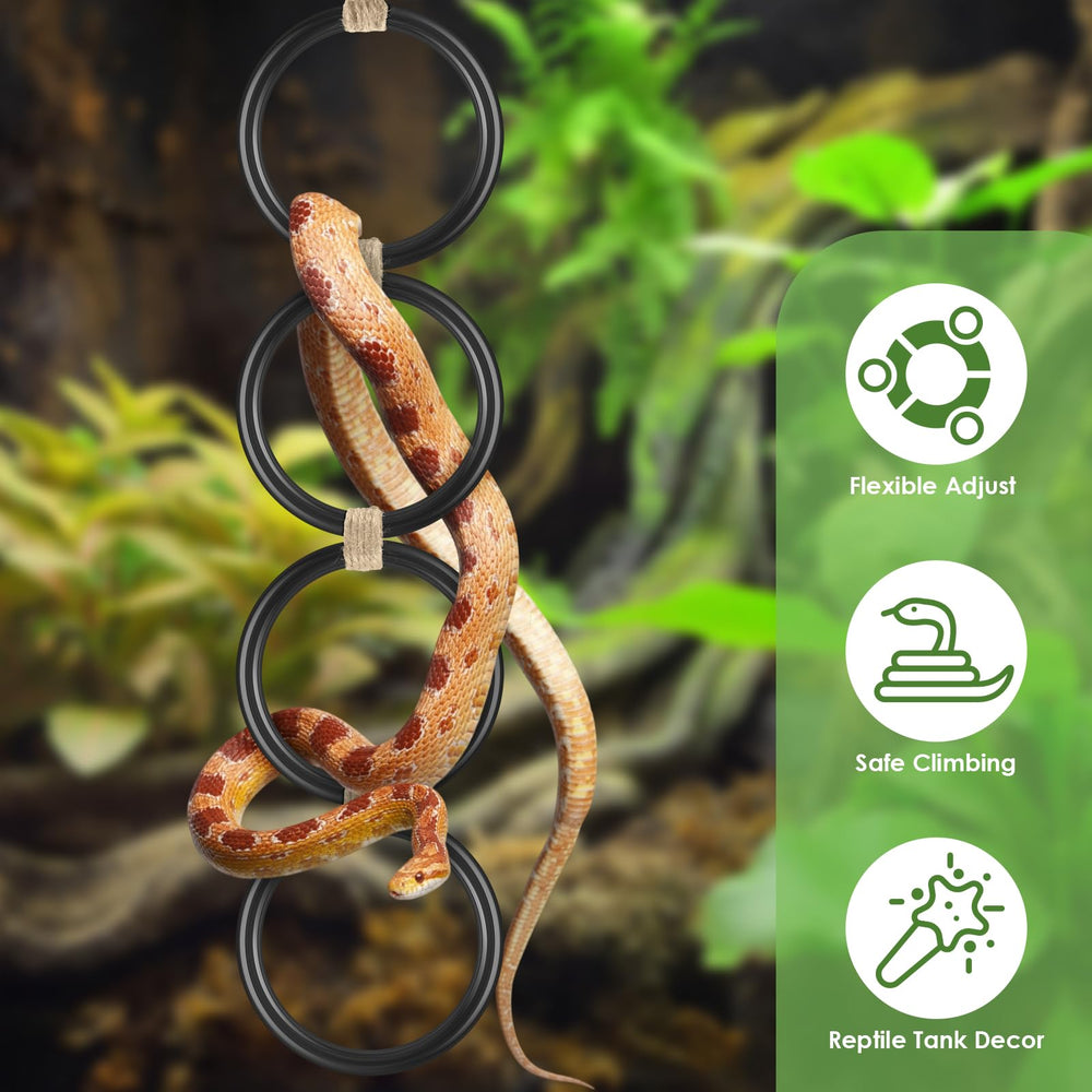 DBNESS ganchos metálicos y cuerdas de cáñamo para fijar en la malla del terrario