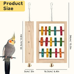 DBNESS juguete para pajaro colgado con cuerda de cáñamo, promueve juego seguro.