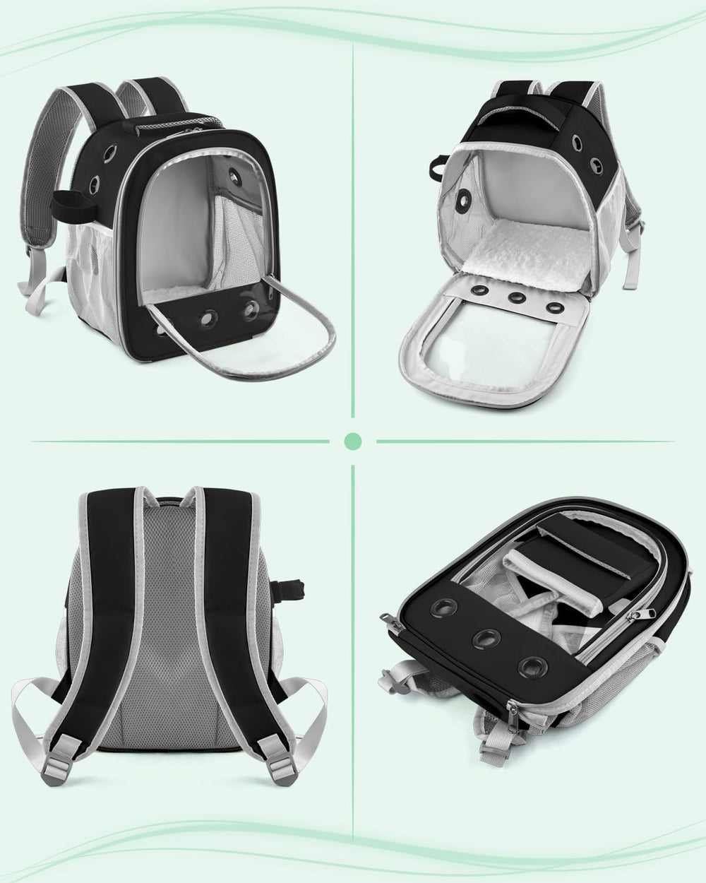 DBNESS Mochila transportín para cuy, ventilación óptima.