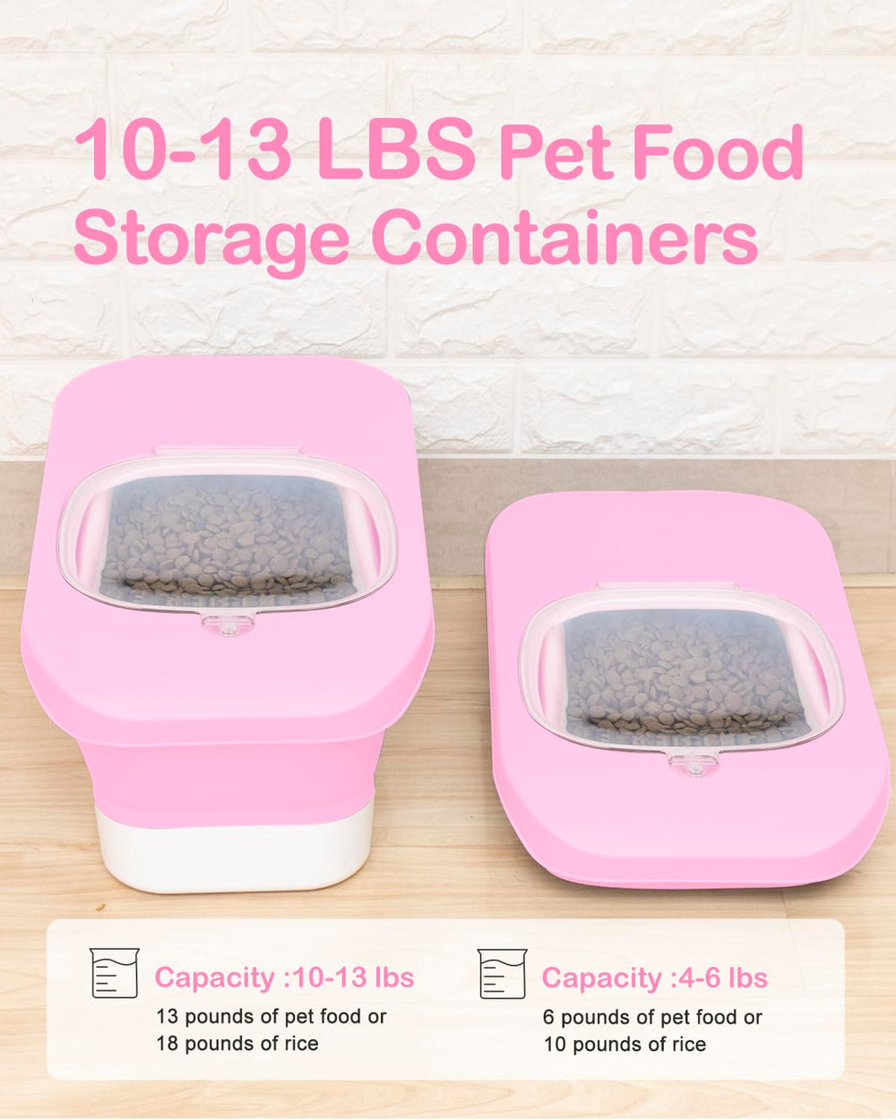 Contenedor DDMOMMY para alimento de perros plegable, ahorro de espacio