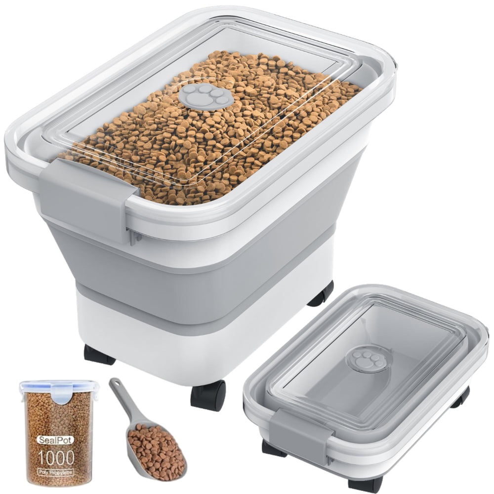 DDMOMMY contenedor para perros con tapa transparente que mantiene la comida fresca y seca