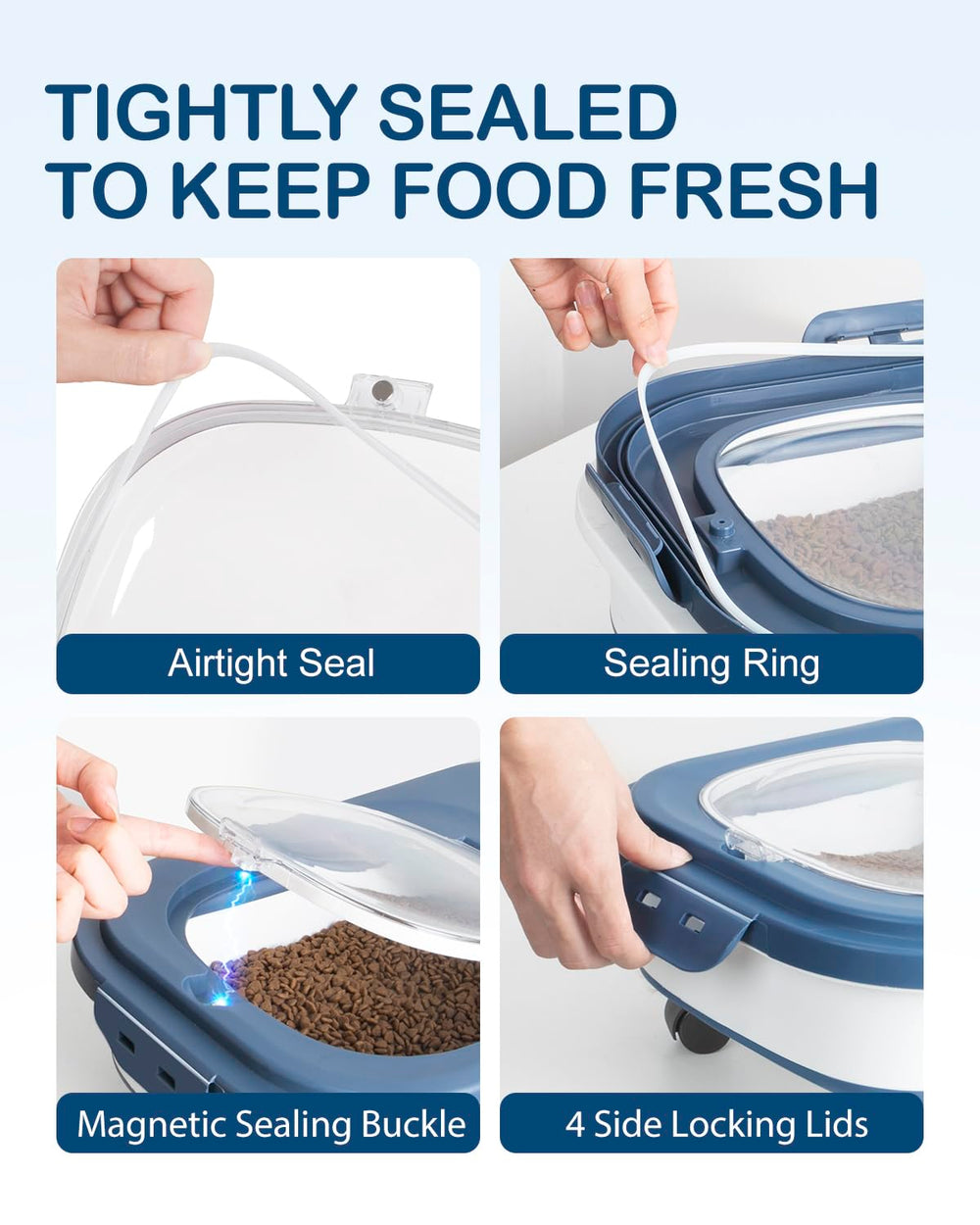 DDMOMMY dimensiones-desplegado ofrecen amplio espacio para almacenar comida seca