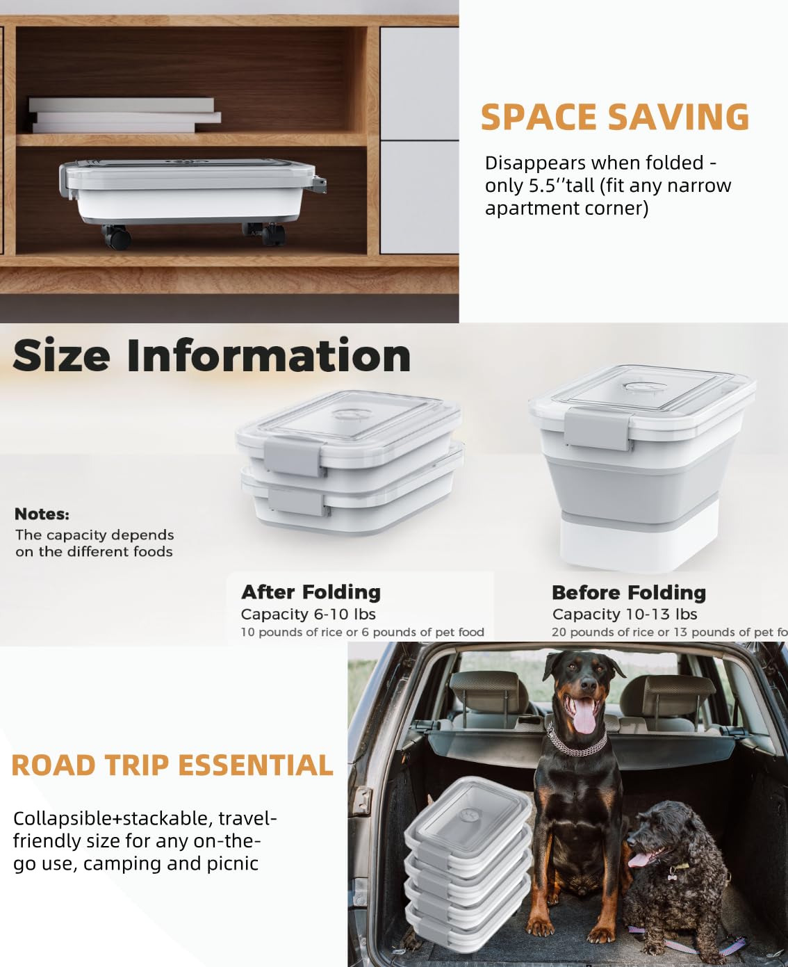 DDMOMMY forma plegable para optimizar espacio en la despensa