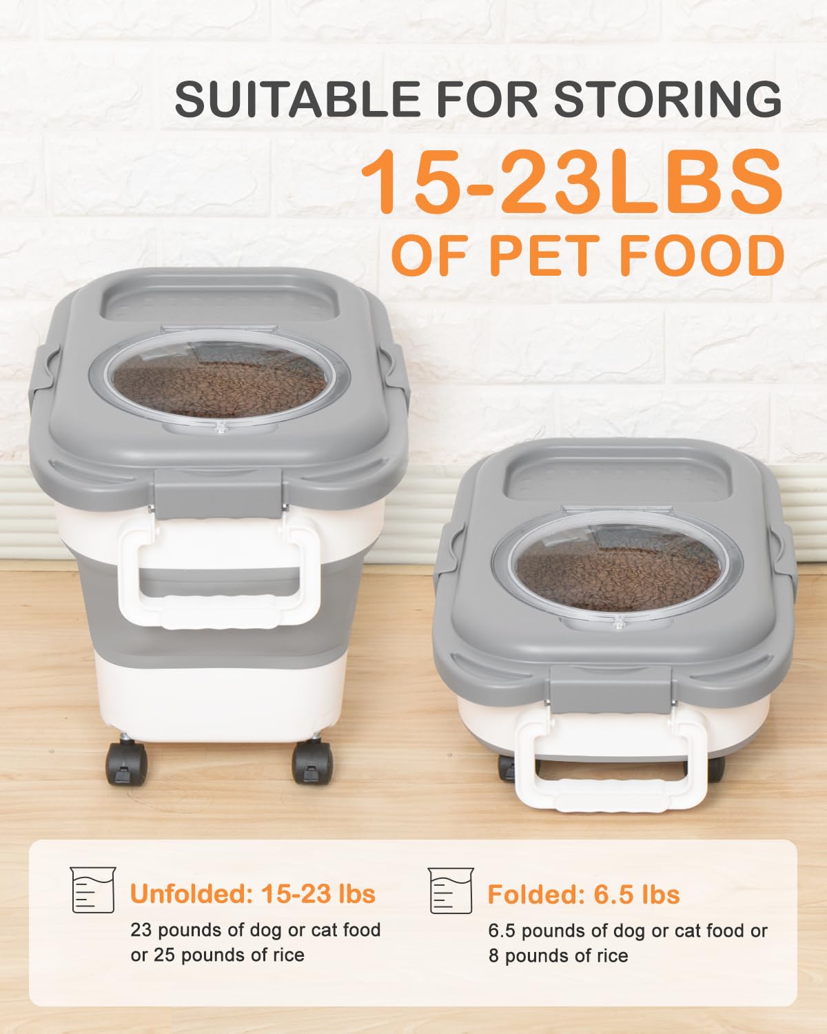 DDMOMMY Ruedas desmontables para mover el contenedor con facilidad.