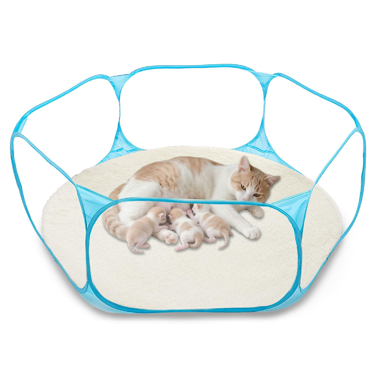 Caja nido DDOTLUNA para gatos, plegable, parto cómodo y almacenamiento fácil.