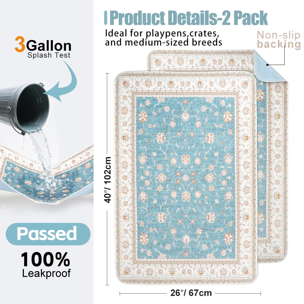 Almohadillas lavables Deamoser para conejos 26x40, ideales para jaula.