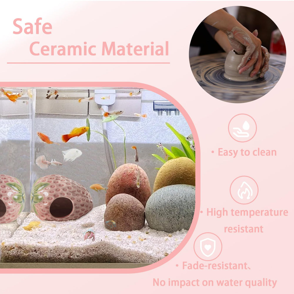 Hábitat miniatura Deapeey, rosa, ideal para peces pequeños.